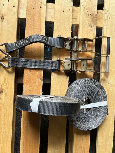 2 of 15 Metre Extra Long Ratchet Straps Tie Down Black 5 tonne