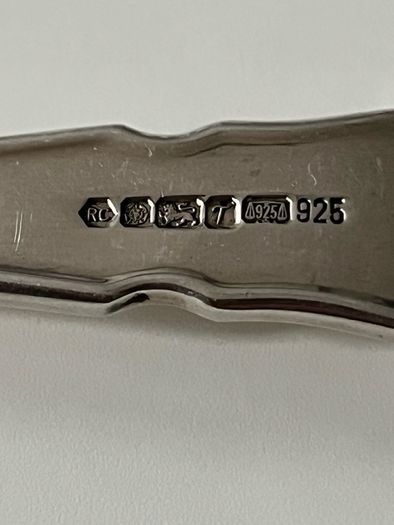 1993 Vintage Carr's of Sheffield Dubarry Solid Sterling 925 Silver TeaSpoon - Hallmarked