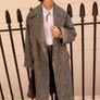 Next Textured Black/White Over Coat Image 3