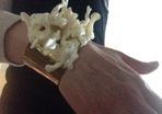 Elegant bangle gold Mother pearl