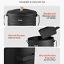 4-Gallon Fireplace Ash Bucket Set Image 5