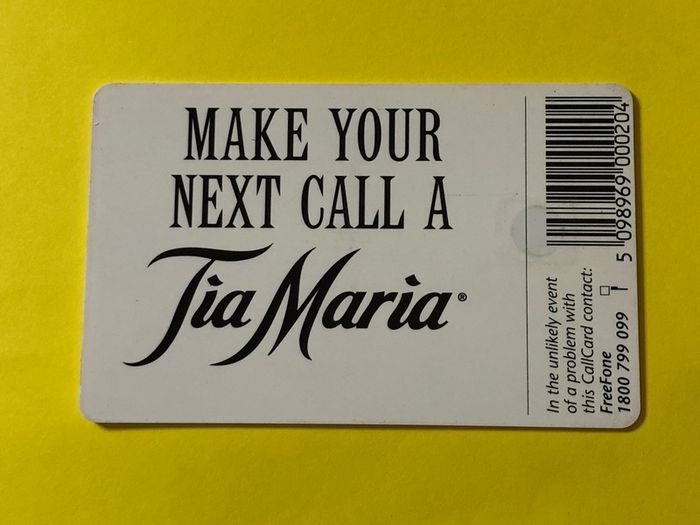 Callcard 1197 Tia Maria 97 Gemplus Variations