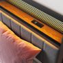 Single Bed Frames with Storage Headboard and Charging Station/LED Lights,Heavy Duty Metal Bed Frame Single No Box Spring Needed,Solid Bedstead Base/Strong Steel Slats Support/Grey Image 6