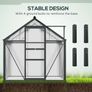 Walk-In Polycarbonate Green House 6 x 4ft Image 4