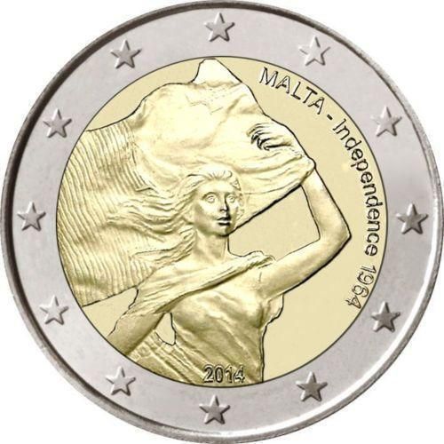 Malta 2 Euro Commemorative Coin 2014 - Independence. Uncirculated.