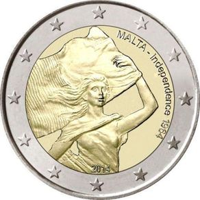 Malta 2 Euro Commemorative Coin 2014 - Independence. Uncirculated.
