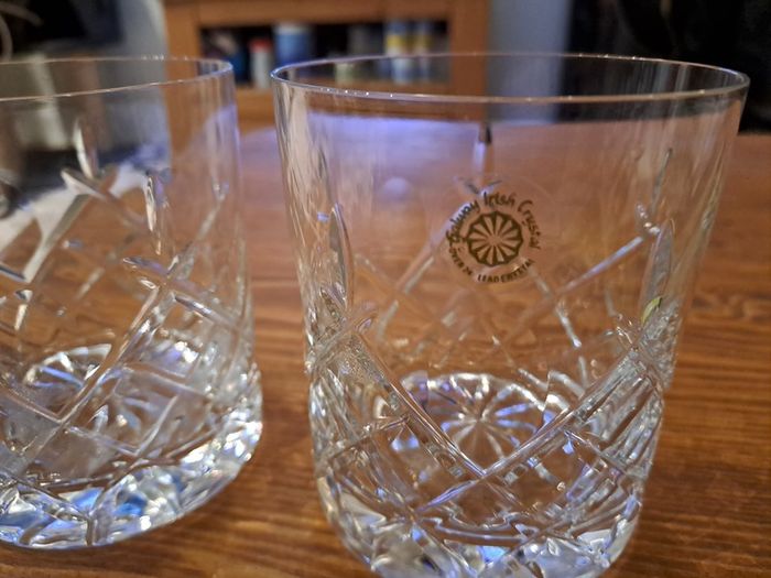 Pair of Galway Crystal Whiskey Tumblers