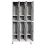 Locker Cabinet with 6 Compartments Steel 90x45x180 cm Grey Image 2
