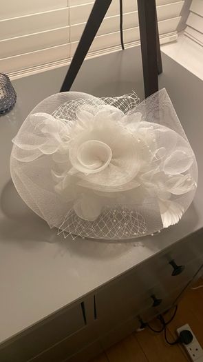 White Fascinator