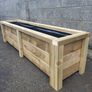 Handcrafted Large Wooden Planters, Veg Planter, Bamboo boxes Made to Order Image 8