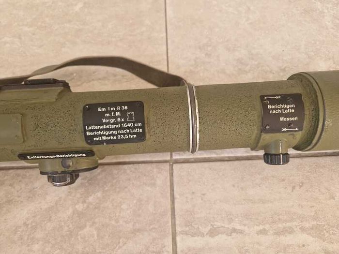 German artillery rangefinder World War II Em 1m R 36 B - Artillery Rangefinder