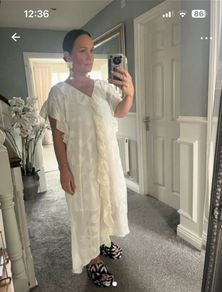summer ruffle midi dress