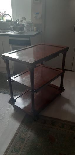 antique wooden trolley offers