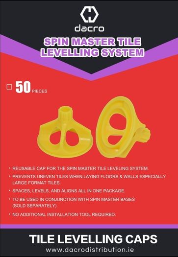 Spin Master Tile Levelling System 5mm - 28mm thickness tiles , Suitable for all tiles including outdoor porcelain tiles, 100% Level Results
