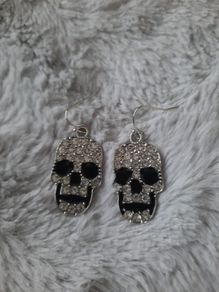 crystal skull earrings