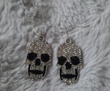 crystal skull earrings