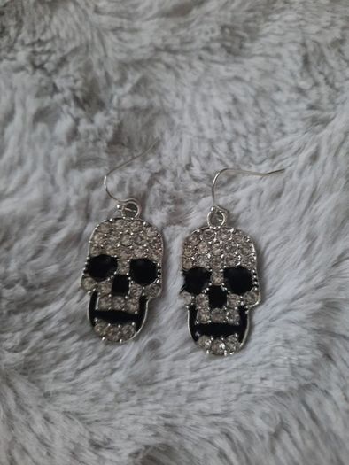 crystal skull earrings