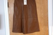 Zara Faux Leather Brown  Culottes.   S. M - 14.  B.N.W.T