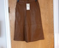 Zara Faux Leather Brown  Culottes.   S. M - 14.  B.N.W.T
