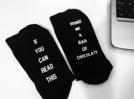 main image for ad If You Can Read This, Bring Me A Bar Of Chocolate funny socks great gift present