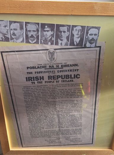 Irish proclamation framed