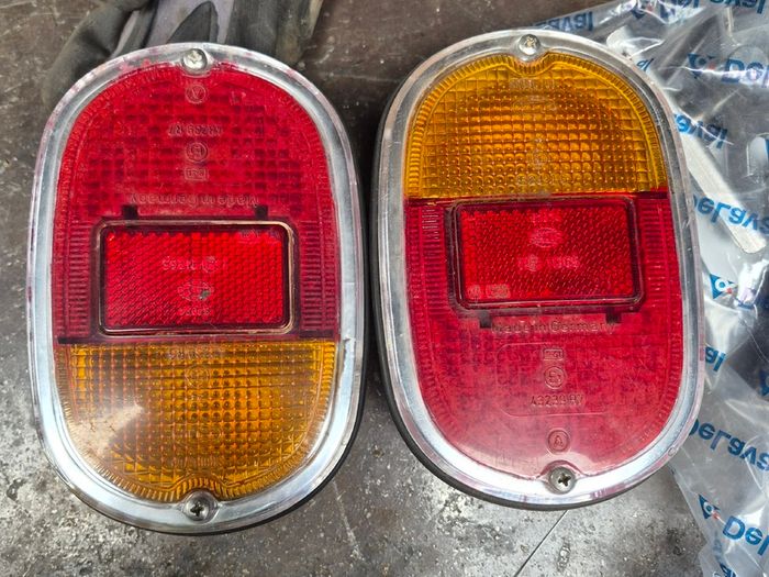 VW bus T1 T2 tail lights lenses left right NOS Hella 43239R7