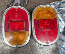 VW bus T1 T2 tail lights lenses left right NOS Hella 43239R7