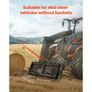 49" Hay Spear, Bale Spears 1600lbs Loading Capacity, Skid Steer Loader Tractor Attachment with 2pcs 17.5" Stabilizer Spears Image 3
