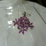 Ruby Cluster Snowflake Pendant Necklace, 925 Sterling Silver, 18 inch Chain Image 6