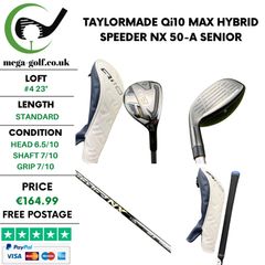 Taylormade Qi10 Max Hybrid / #4 23 Degree / Speeder NX 50-A Senior