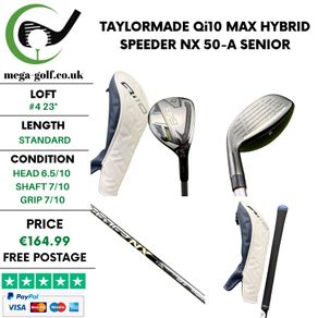 Taylormade Qi10 Max Hybrid / #4 23 Degree / Speeder NX 50-A Senior
