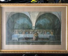 Antique The Last Supper (Ghirlandaio) Arundel Society Chromolithograph