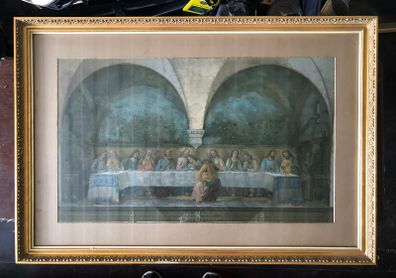 Antique The Last Supper (Ghirlandaio) Arundel Society Chromolithograph