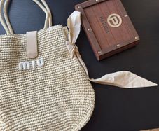 Luxury Woven Tote Bag - Beige