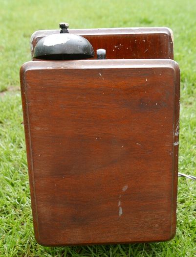 Antiques  Oak Telephone Box, Bell Set