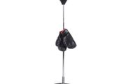 Freestanding Punching Bag Height-Adjustable 126-144 cm with Gloves, Pump and Weighted Base for Kids and Beginners Black