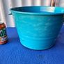 Green tin flower pot Image 3