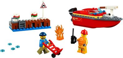 Lego City 60213: Dock Side Fire (2019) 100% Complete (NO BOX)