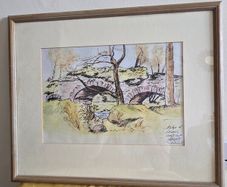 "Bridge at Laragh" Watercolour by Michael Walsh - Signed and dated