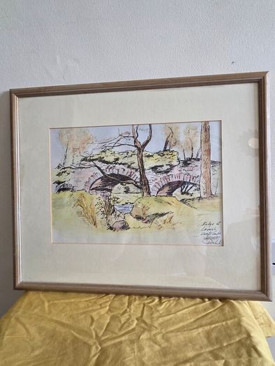 "Bridge at Laragh" Watercolour by Michael Walsh - Signed and dated