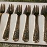 Rose Handle Forks gold plated Set of  six Image 3