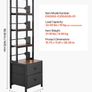 Media Storage Cabinet, 4-Shelf DVD Shelf Organizer with Drawers Image 5