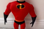 Disney Pixar The Incredibles MR. INCREDIBLE Doll Jakks Pacific Soft Body approx. 35 cm. Used Please see photos