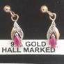 ladies 9ct gold earrings Image 8