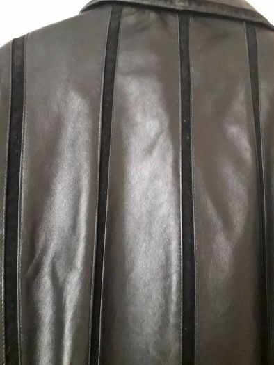 Leather Coat/GENUINE LEATHER Three Quarter Length Coat .. Size: 18 UK .. Final Price Drop