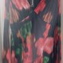 Boohoo Petite blurred floral mesh flare sleeve dress size 16 Image 2