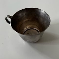 1895-1910c Antique Solid Silver Demitasse / Vodka Cup  French Swan Hallmark