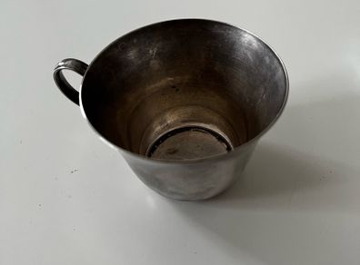 1895-1910c Antique Solid Silver Demitasse / Vodka Cup  French Swan Hallmark