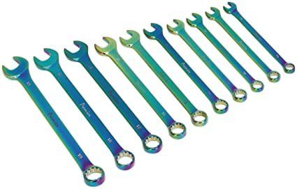 10 pc Titanium coated spanner set (metric)