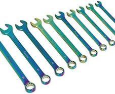 10 pc Titanium coated spanner set (metric)